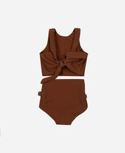 Biquini Dupla Face Infantil UV50+ MiniMalista | Liso Oak - MiniMalista Baby - 0, b2b, Calor, com-desconto-mm10, Menina, tab-tam-biquini, Verão -bebê-minimalista-estiloso