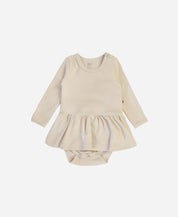 Body-Vestido de Bebê Manga Longa MiniMalista | Liso Sand - MiniMalista Baby - 0.3, b2b, Baby, black-friday, com-desconto-mm10, Frio, Menina, tab-tam-body-vestido -bebê-minimalista-estiloso