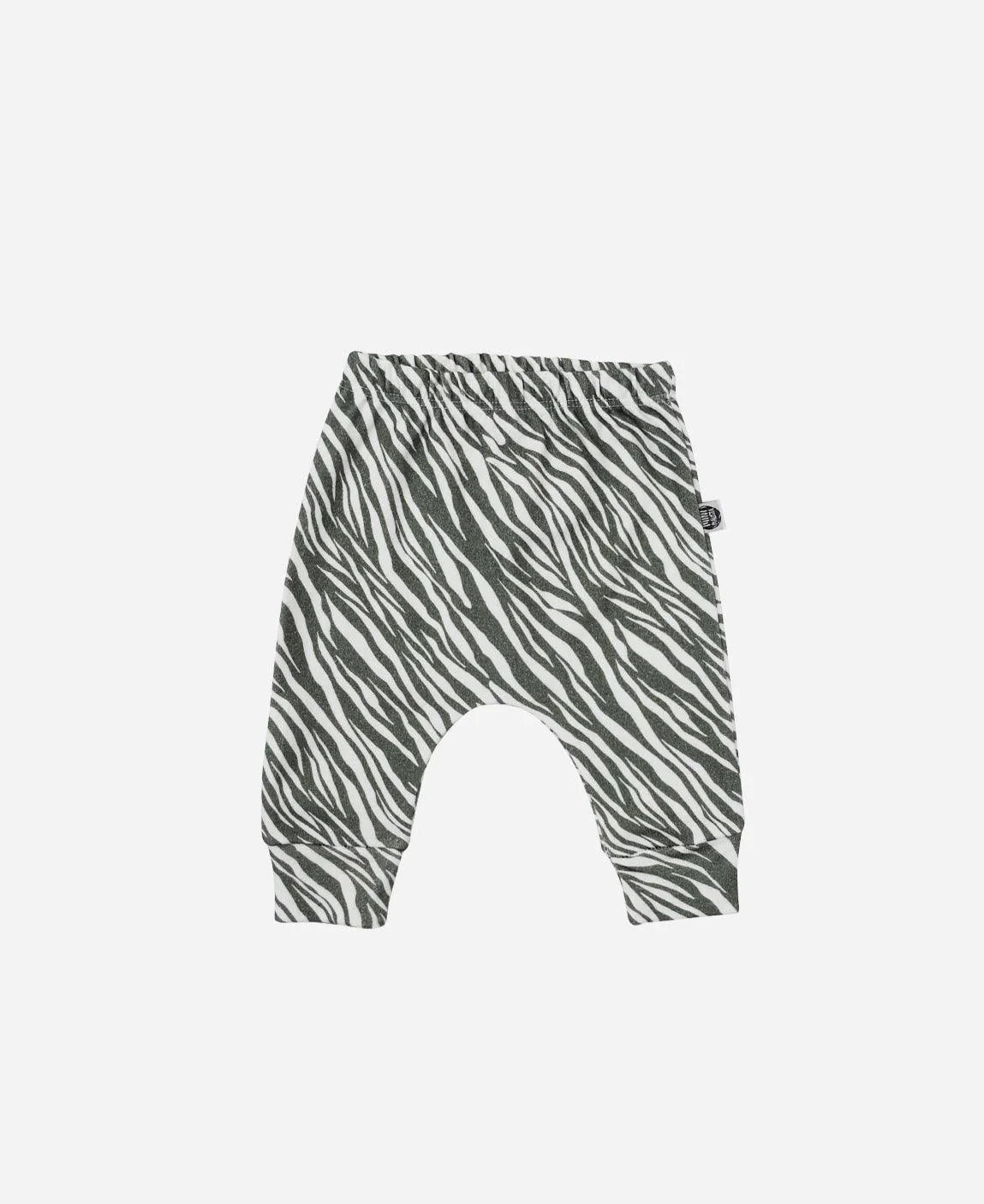 Calça de Bebê Harém Unissex | Zebra - MiniMalista Baby - 0.3, 0.45, b2b, Baby, black-friday, com-desconto-mm10, Meia Estação, Menina, Menino, tab-tam-calça-harem-bebe -bebê-minimalista-estiloso