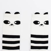Meia Alta Infantil 3/4 Panda Japan Preto e Branco - MiniMalista Baby - 0.3, 0.5, black-friday, com-desconto-mm10, Meia Estação, Menino, Neutro, Unissex -bebê-minimalista-estiloso