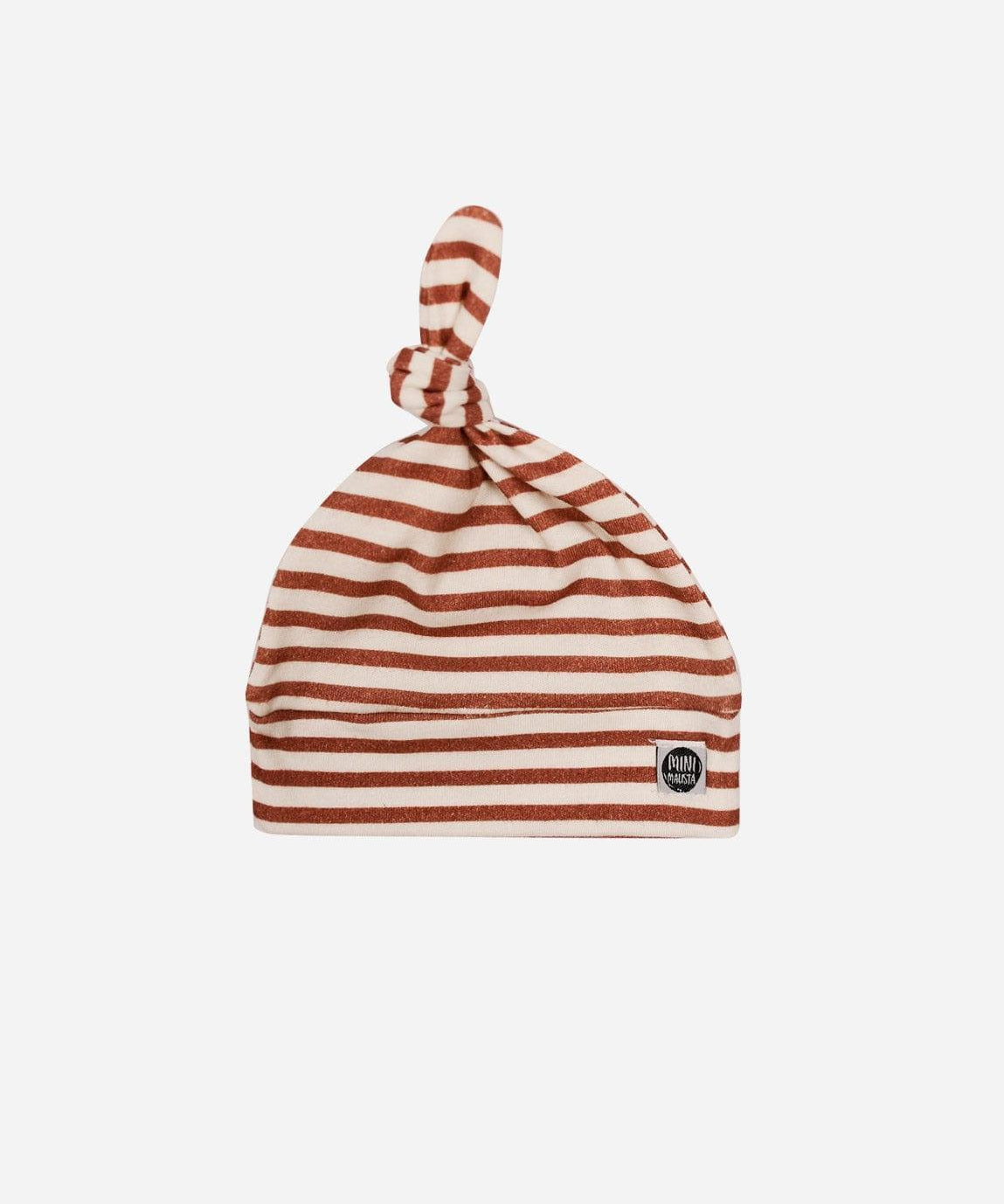 Touca Nó Recém-Nascido Unissex | Listrinhas Chutney - MiniMalista Baby - 0.3, 0.45, b2b, Baby, black-friday, com-desconto-mm10, Meia Estação, Menino, Neutro, new, tab-tam-touca-nó, Unissex -bebê-minimalista-estiloso