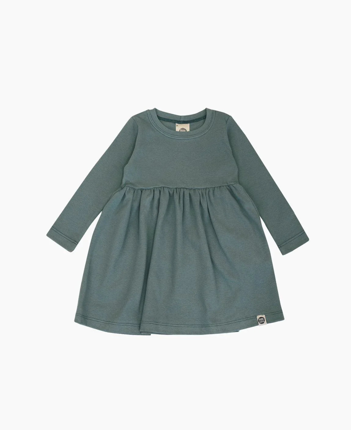 Vestido Infantil Manga Longa MiniMalista Liso Goblin Blue - MiniMalista Baby - b2b, com-desconto-mm10, Frio, Kids, Menina, new, tab-tam-vestido-manga-longa -bebê-minimalista-estiloso