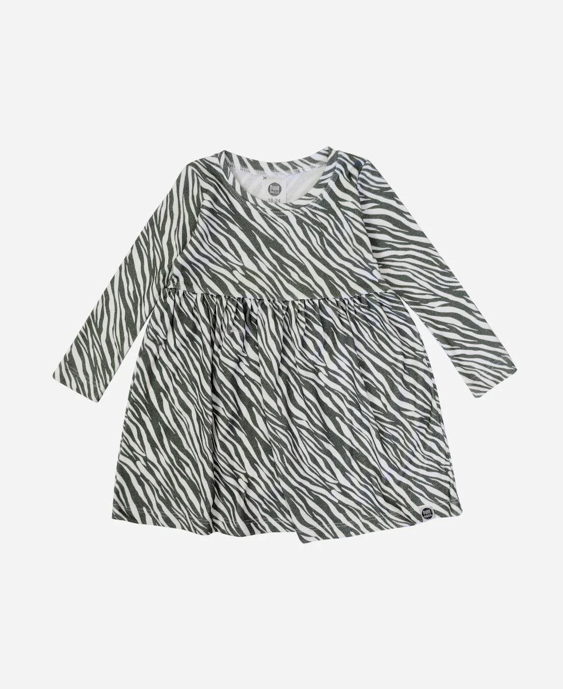 Vestido Infantil Manga Longa | Zebra - MiniMalista Baby - 0.3, 0.45, b2b, black-friday, com-desconto-mm10, Frio, Kids, Menina, tab-tam-vestido-manga-longa -bebê-minimalista-estiloso