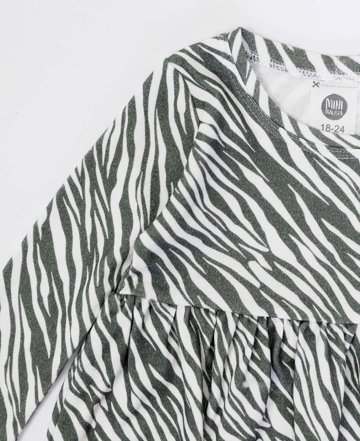 Vestido Infantil Manga Longa | Zebra - MiniMalista Baby - 0.3, 0.45, b2b, black-friday, com-desconto-mm10, Frio, Kids, Menina, tab-tam-vestido-manga-longa -bebê-minimalista-estiloso